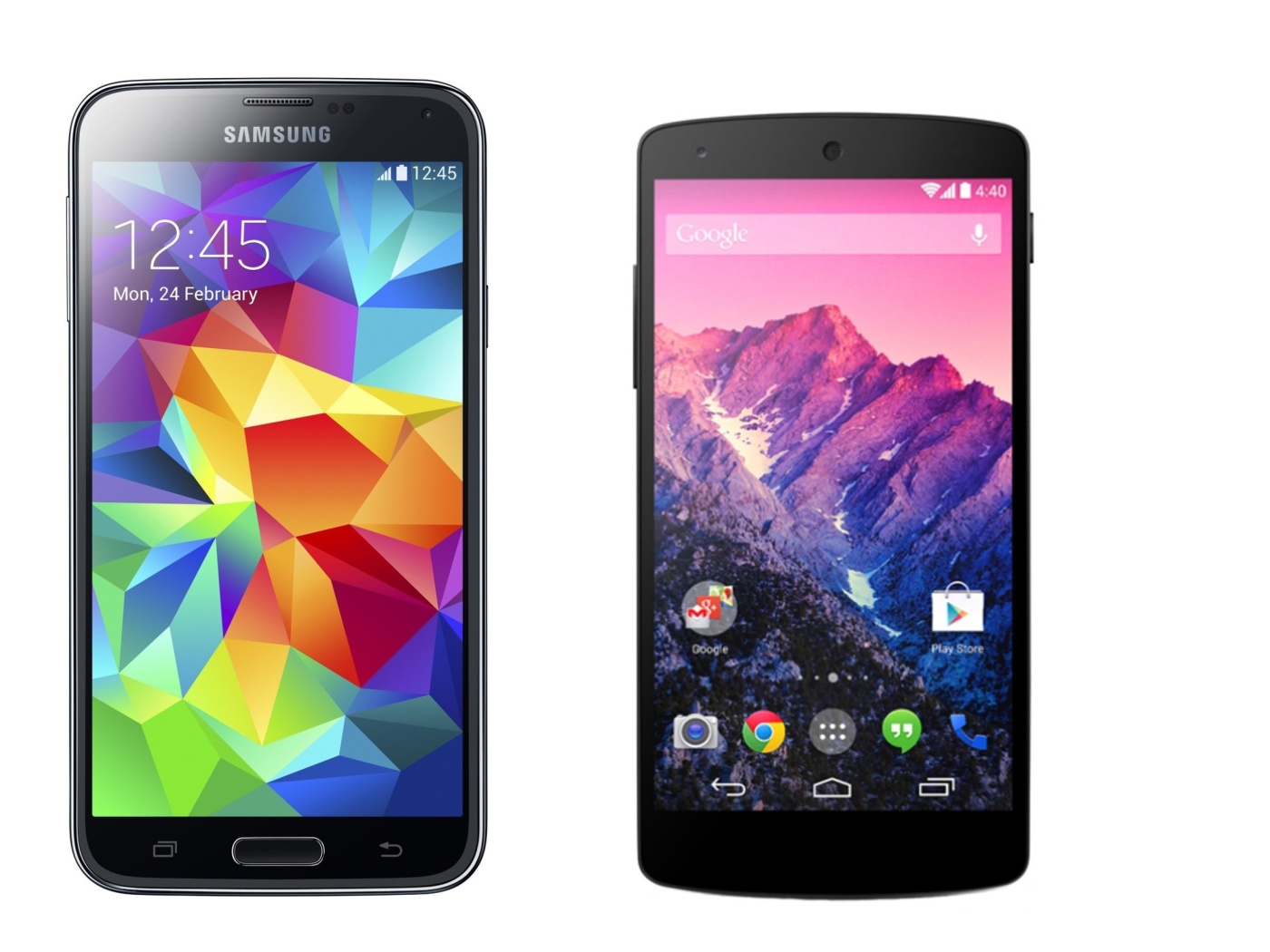 Samsung Galaxy S5 and LG Nexus screenshot #1 1400x1050