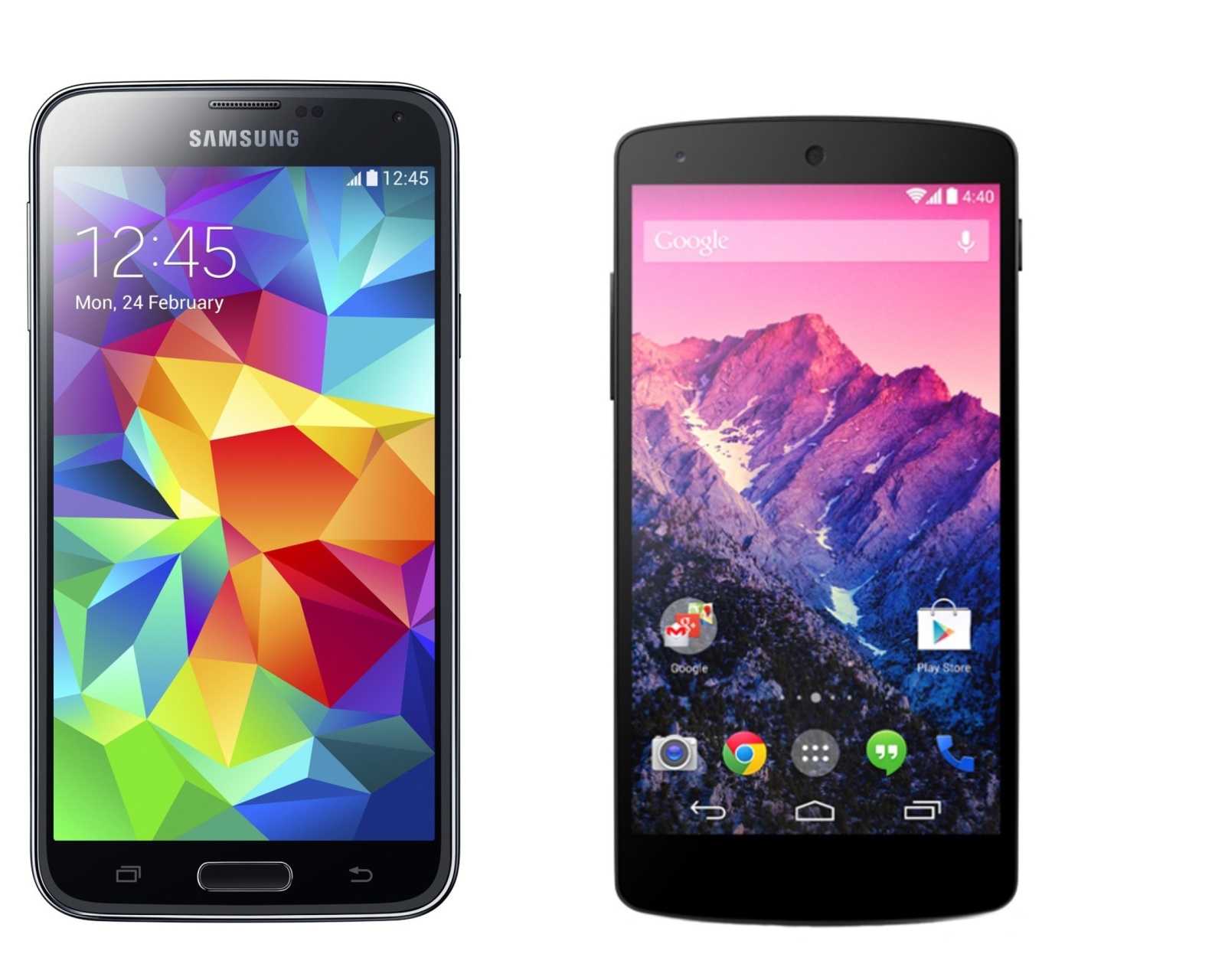 Обои Samsung Galaxy S5 and LG Nexus 1600x1280