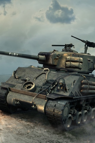 Sfondi World of Tanks Blitz America 320x480