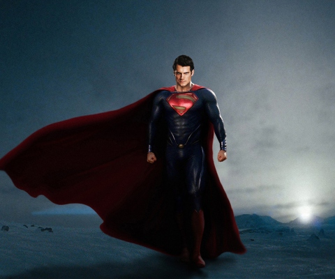 Fondo de pantalla Man Of Steel - Henry Cavill 480x400