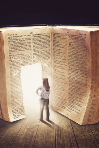 Das Bible Is A Door To Lightness Wallpaper 320x480