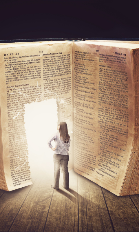 Das Bible Is A Door To Lightness Wallpaper 480x800