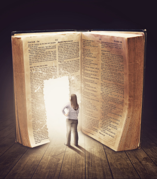 Kostenloses Bible Is A Door To Lightness Wallpaper für 240x320