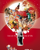 Fondo de pantalla Coca Cola Santa Christmas 128x160