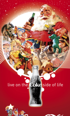 Das Coca Cola Santa Christmas Wallpaper 240x400