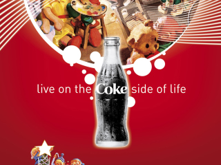 Das Coca Cola Santa Christmas Wallpaper 320x240