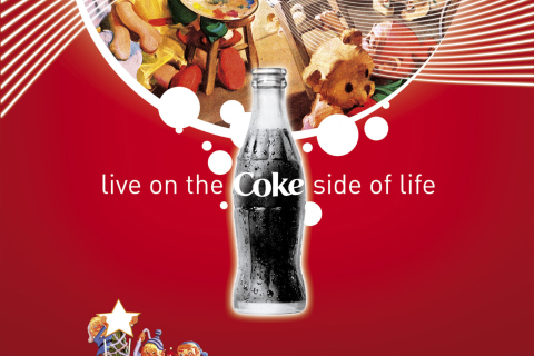 Fondo de pantalla Coca Cola Santa Christmas 480x320