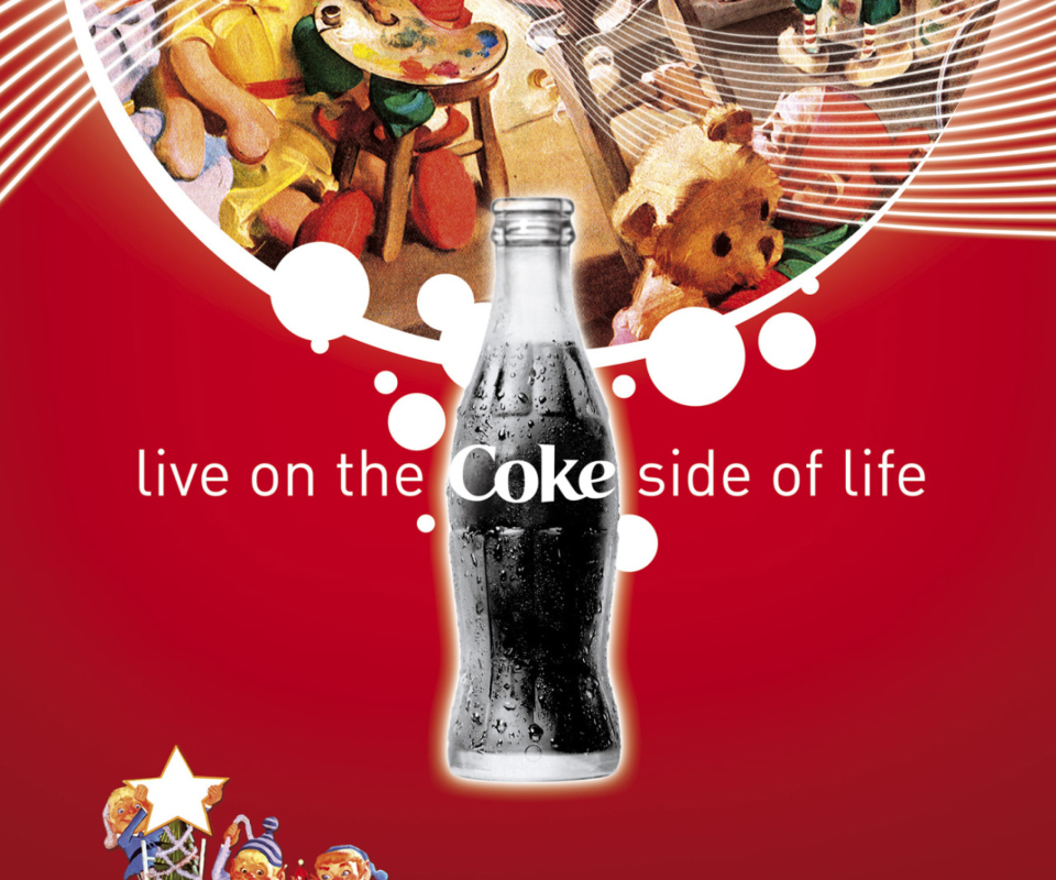 Das Coca Cola Santa Christmas Wallpaper 960x800