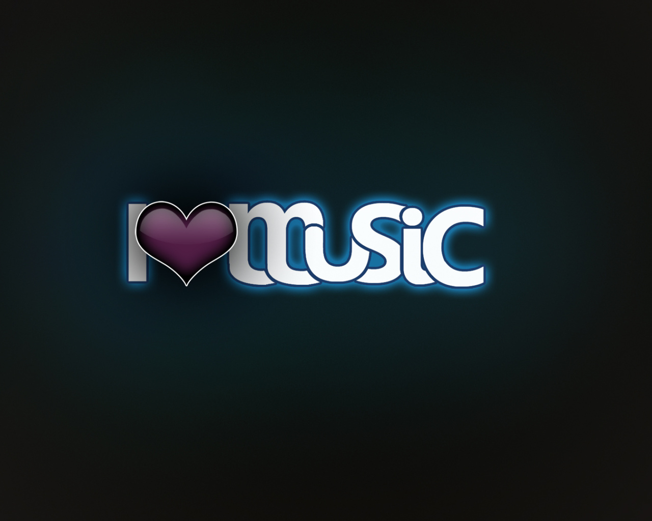 Das I Love Music Wallpaper 1280x1024