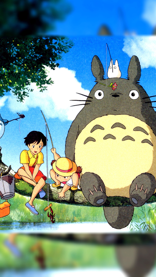 Das My Neighbor Totoro Anime Wallpaper 640x1136