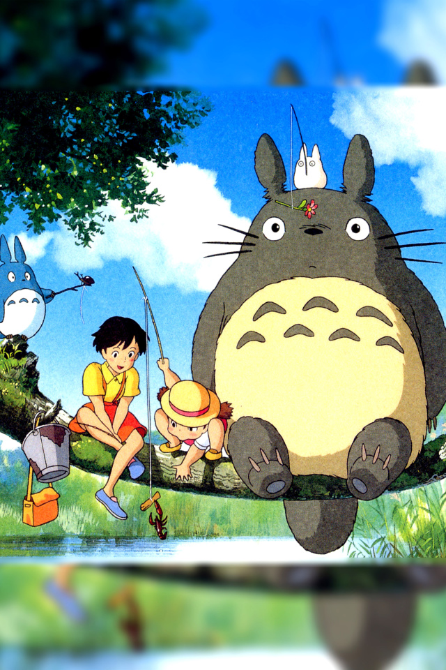 Das My Neighbor Totoro Anime Wallpaper 640x960
