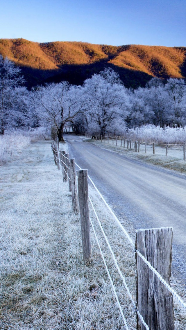 Das Canada Winter Landscape Wallpaper 640x1136