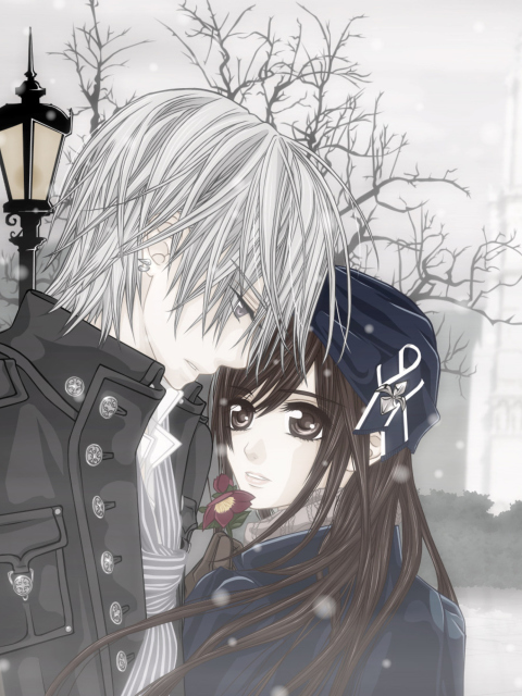 Das Cute Anime Couple Wallpaper 480x640