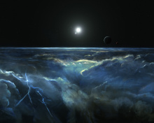 Fondo de pantalla Saturn Storm Clouds 220x176