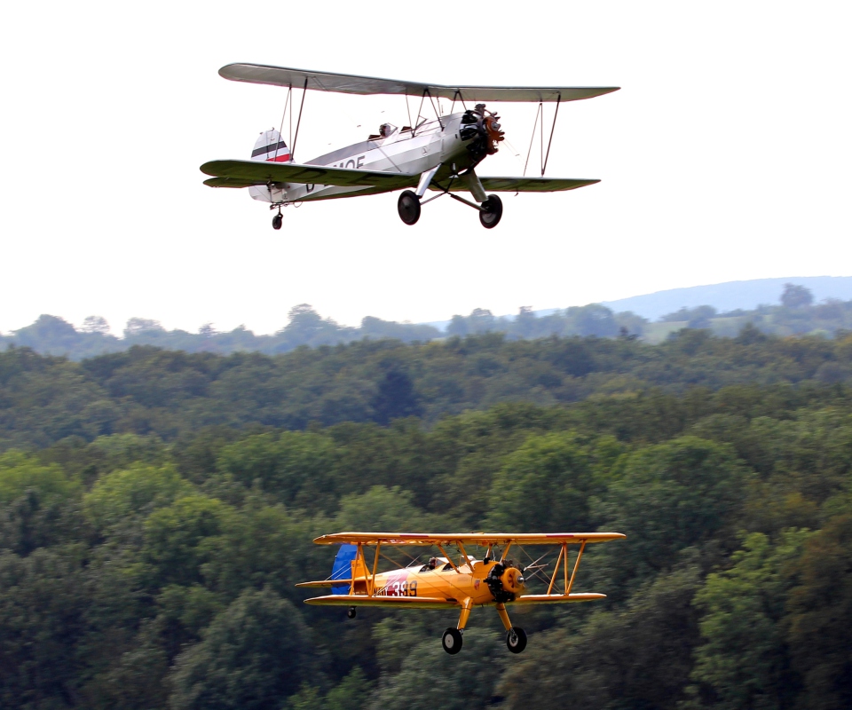 Обои Airplanes Over Green Forest 960x800