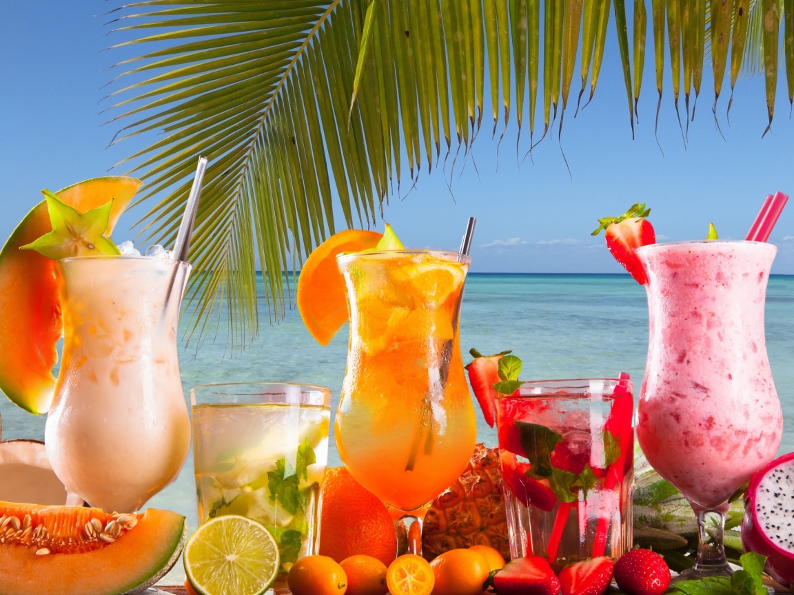 Обои Summer Tropics Cocktail 1152x864