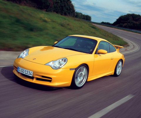 Das Yellow Porsche Wallpaper 480x400