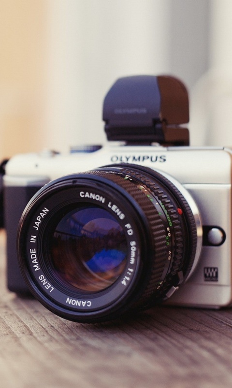 Das Olympus DSLR Camera Wallpaper 480x800