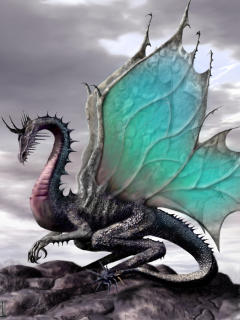 Das Green Dragon Wallpaper 240x320