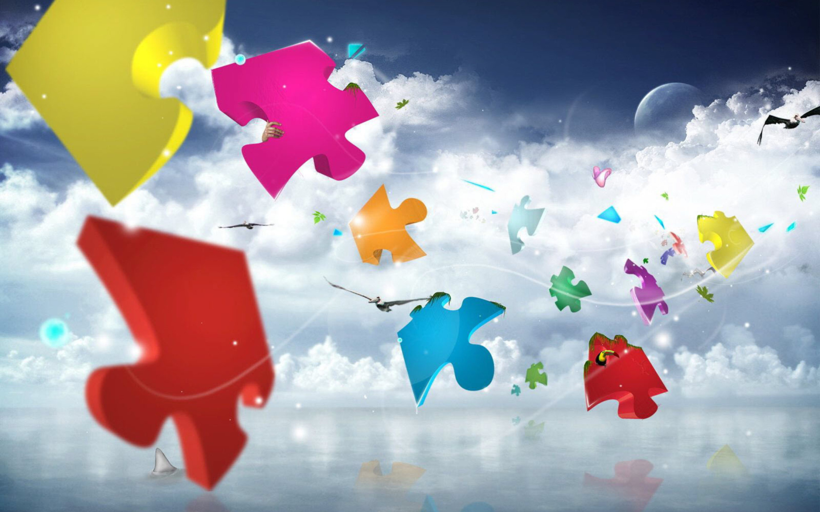 Обои Colorful Puzzle 1680x1050