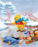 Das Christmas Pooh Wallpaper 128x160