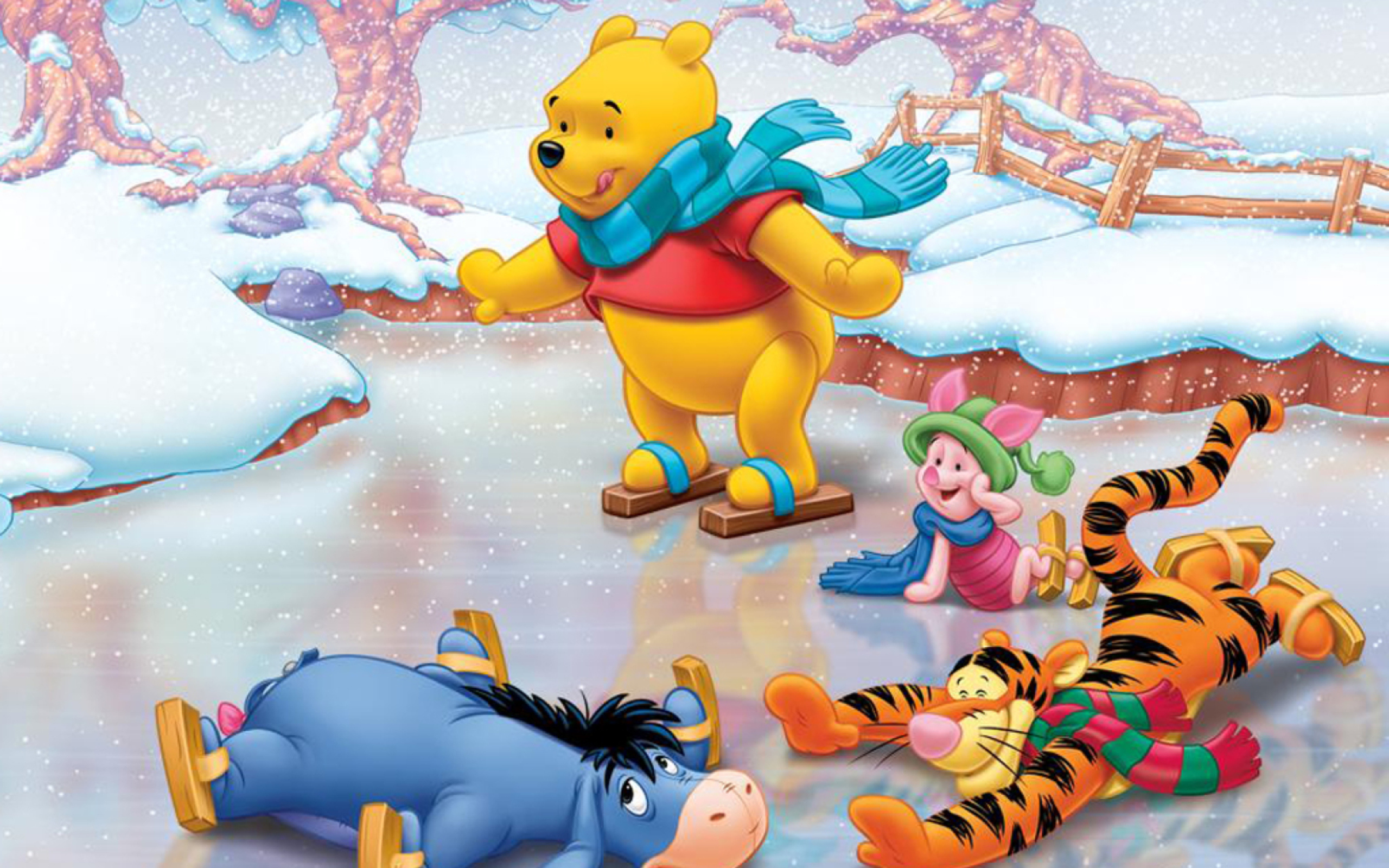 Christmas Pooh wallpaper 2560x1600