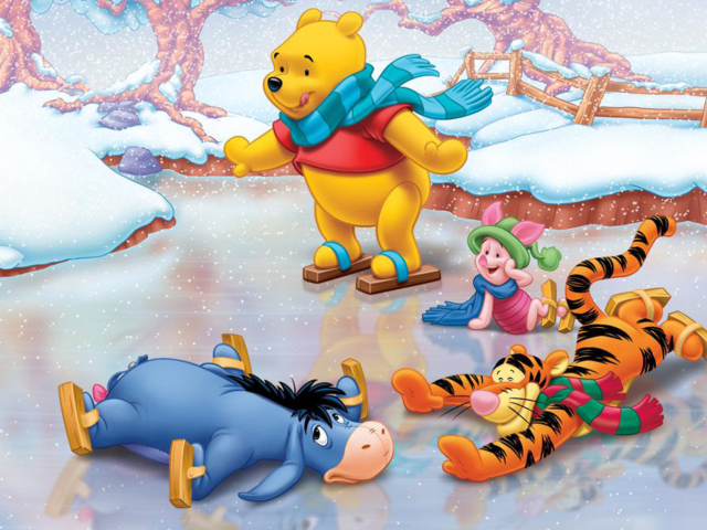 Das Christmas Pooh Wallpaper 640x480