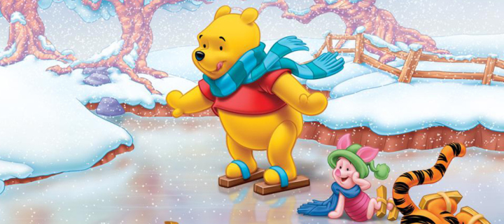 Christmas Pooh wallpaper 720x320