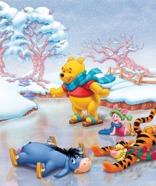 Christmas Pooh sfondi gratuiti per iPhone 6