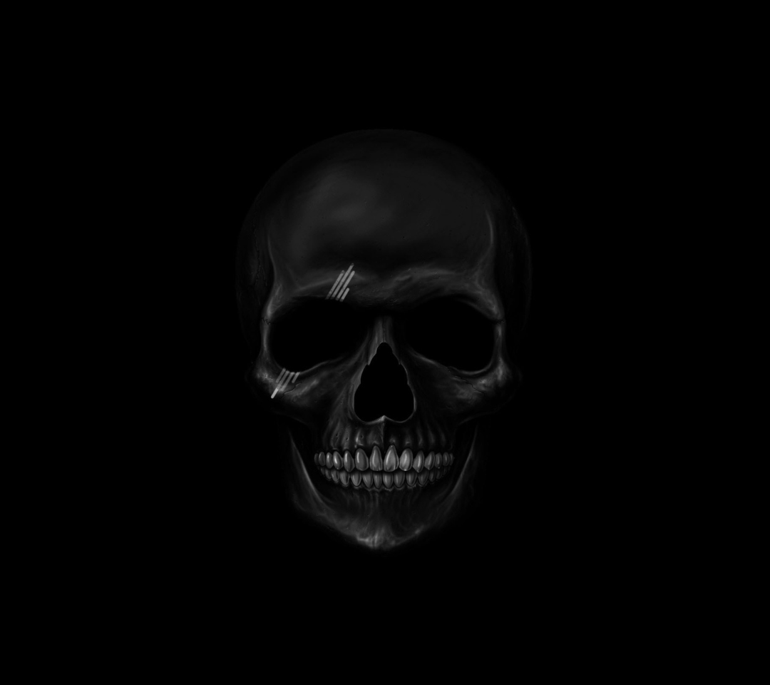 Das Black Skull Wallpaper 1080x960