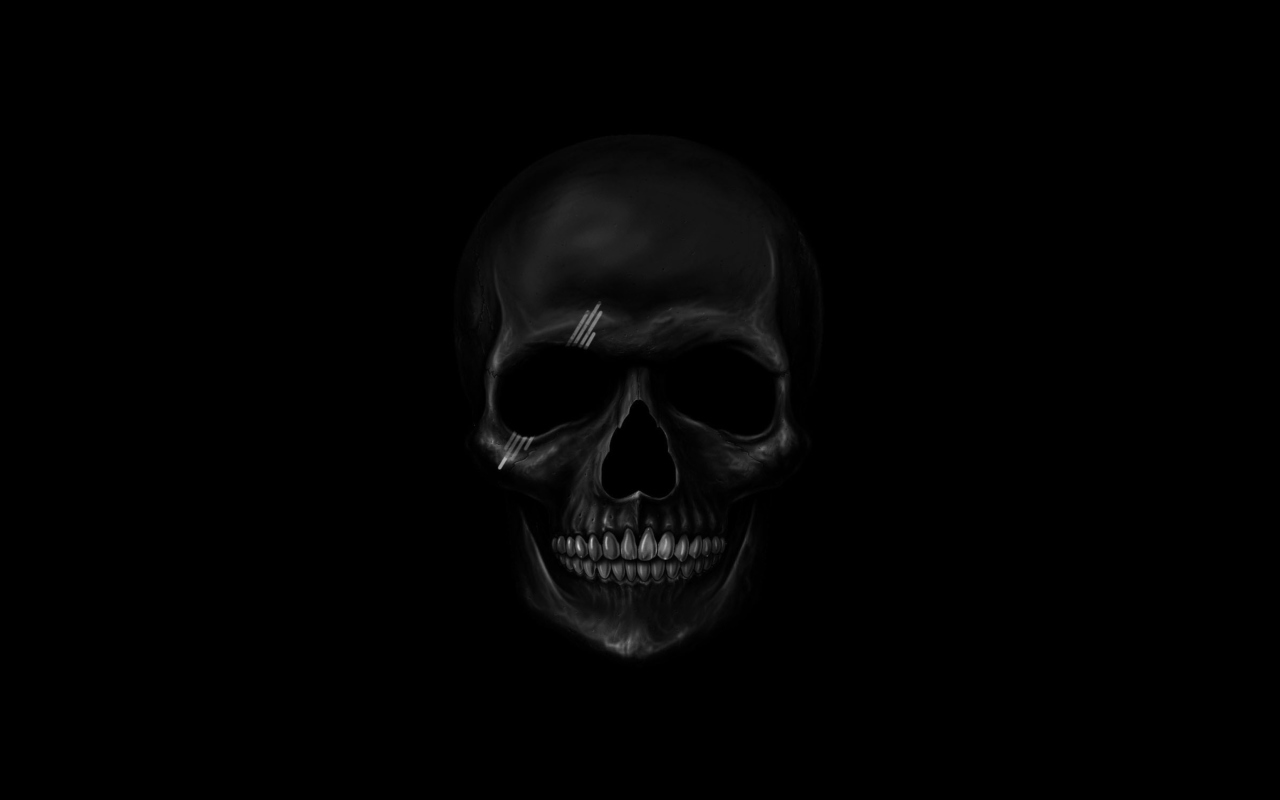 Das Black Skull Wallpaper 1280x800