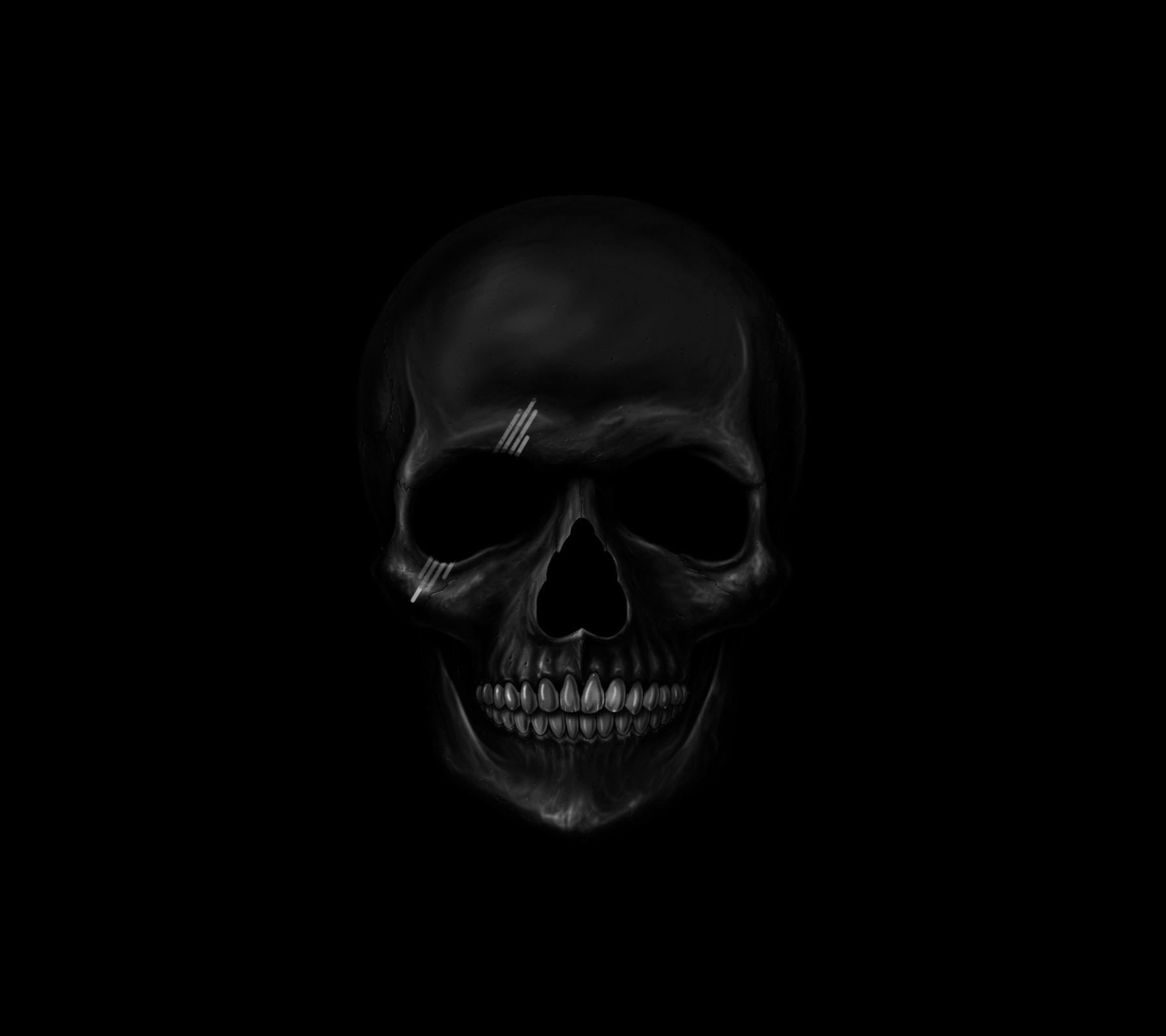 Das Black Skull Wallpaper 1440x1280
