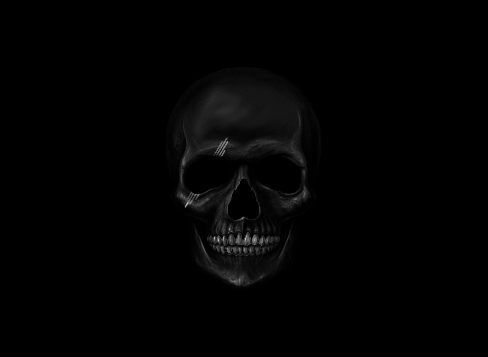 Black Skull wallpaper 1920x1408