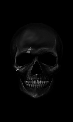 Fondo de pantalla Black Skull 240x400