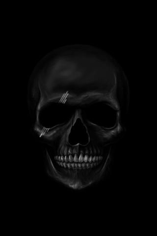 Fondo de pantalla Black Skull 320x480