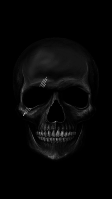 Fondo de pantalla Black Skull 360x640