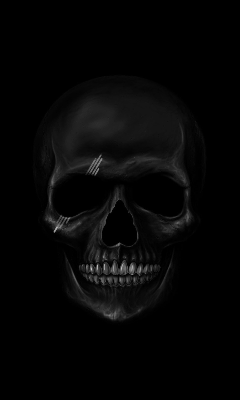 Black Skull wallpaper 768x1280