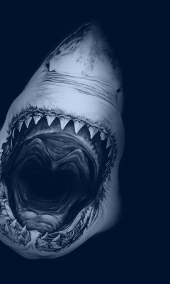 Das Huge Toothy Shark Wallpaper 240x400
