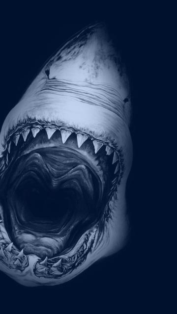 Das Huge Toothy Shark Wallpaper 360x640