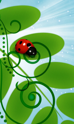 Das 3D Ladybug Wallpaper 240x400