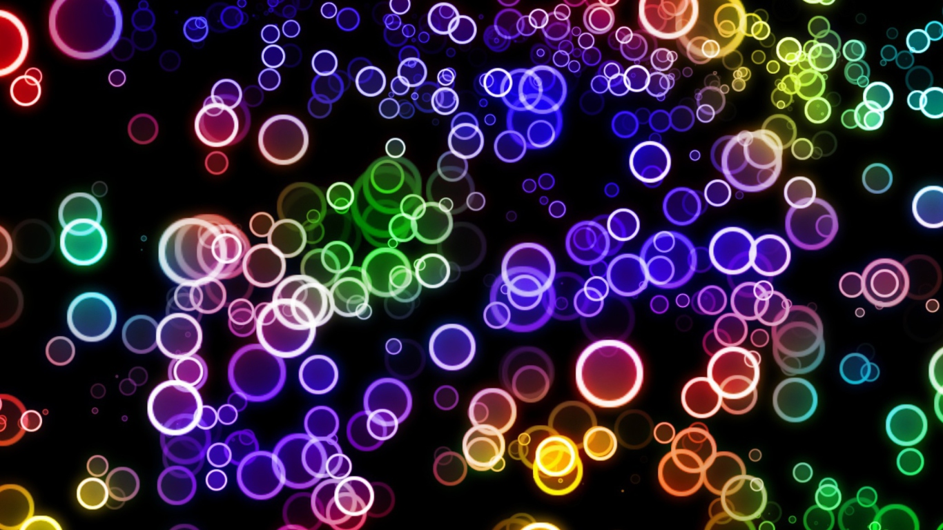 Screenshot №1 pro téma Colorful Circles 1366x768