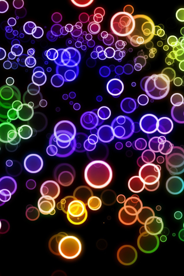 Das Colorful Circles Wallpaper 640x960