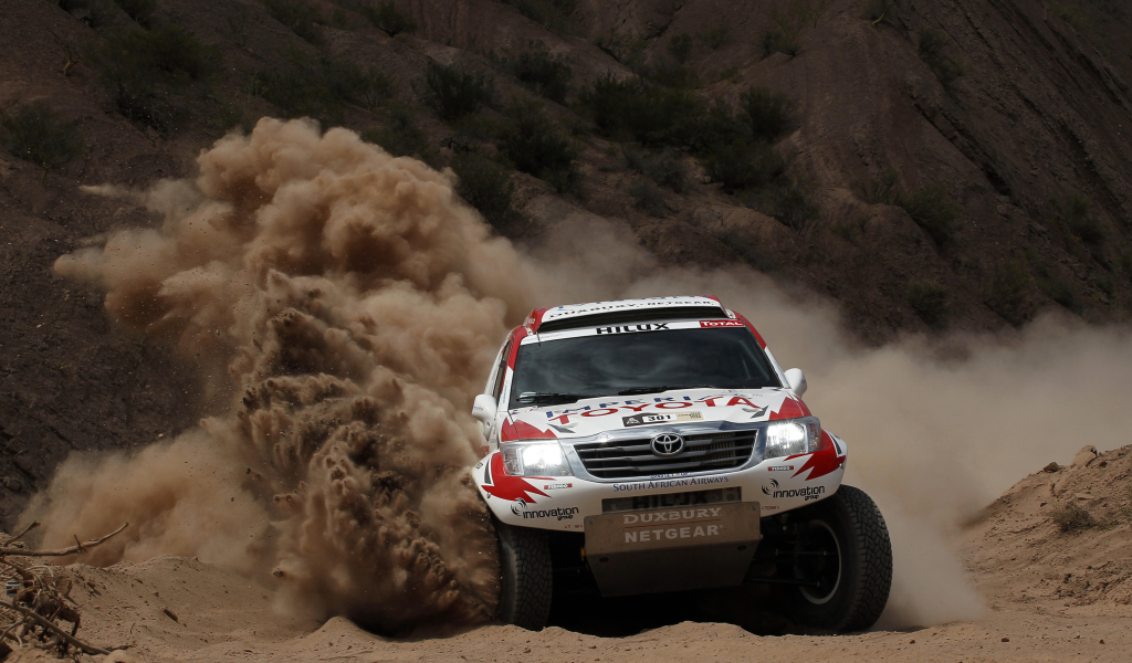 Обои Toyota - Rally In Dakar 1024x600