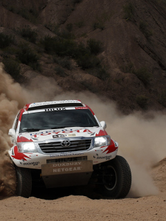 Screenshot №1 pro téma Toyota - Rally In Dakar 240x320
