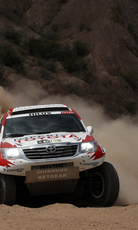 Обои Toyota - Rally In Dakar 480x800