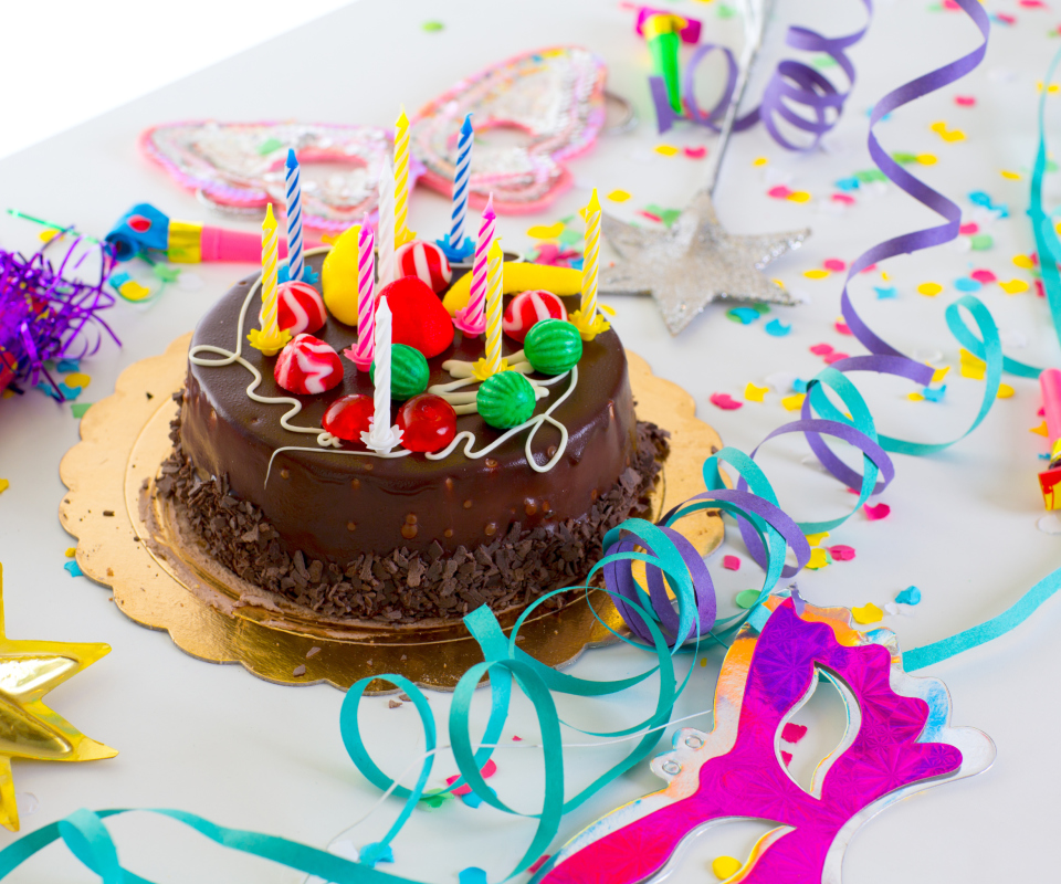 Birthday Cake With Candles wallpaper 960x800