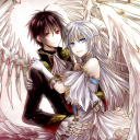 Anime Angel And Demon Love wallpaper 128x128