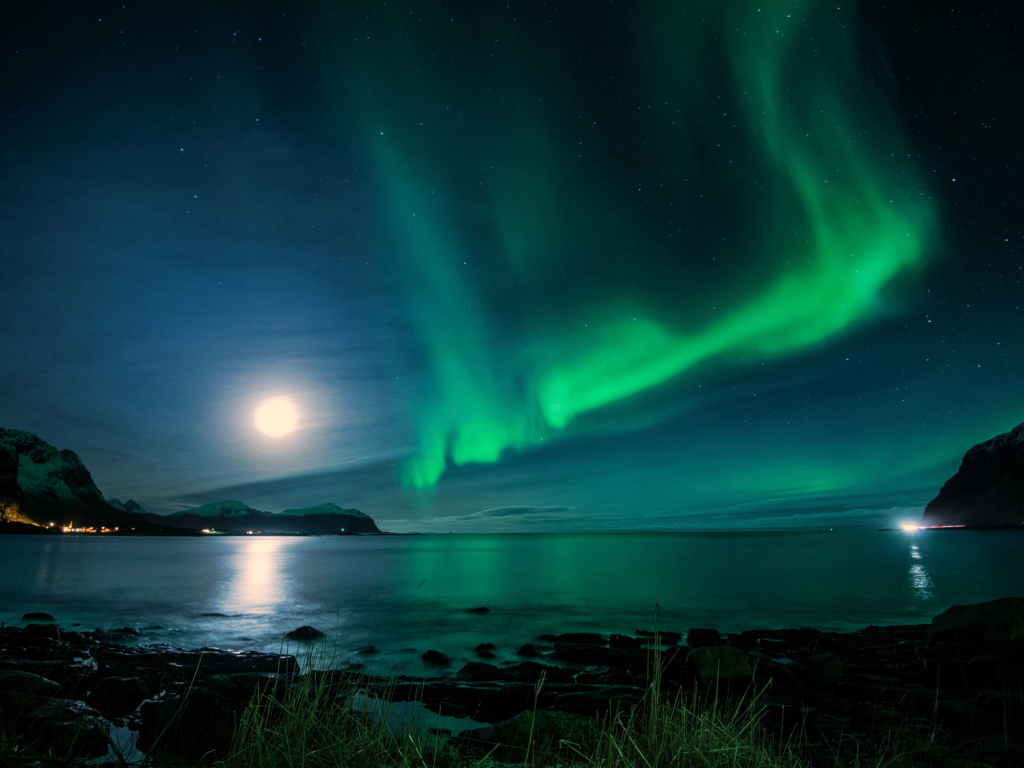 Iceland Northern Lights wallpaper 1024x768
