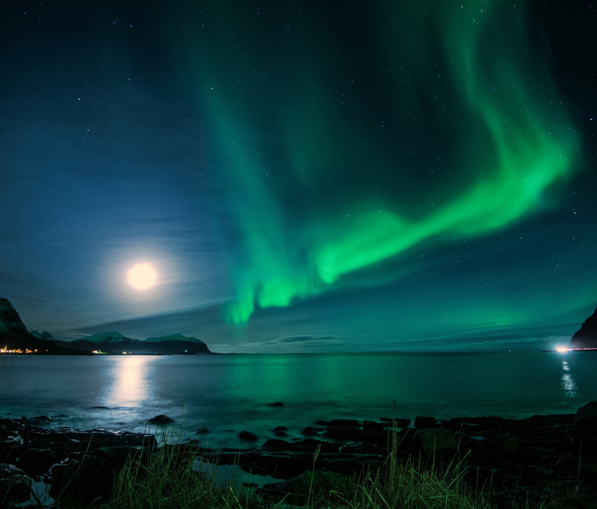 Das Iceland Northern Lights Wallpaper 1200x1024
