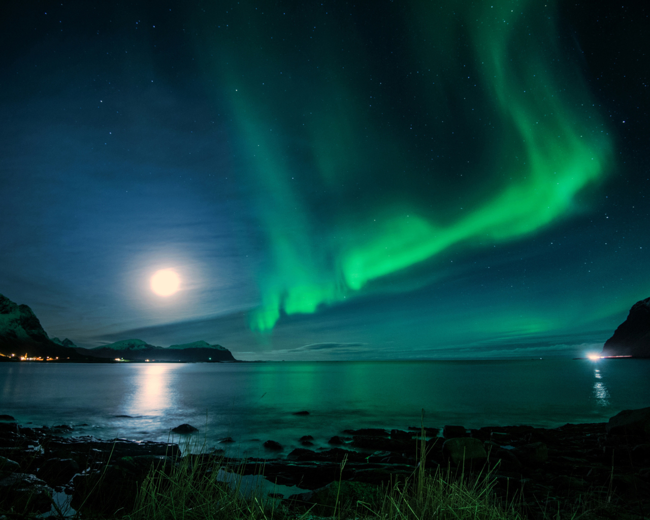 Fondo de pantalla Iceland Northern Lights 1280x1024
